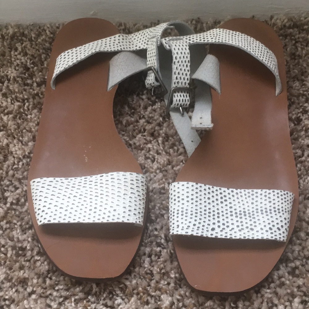 Madewell Leather and Wooden Sandals
